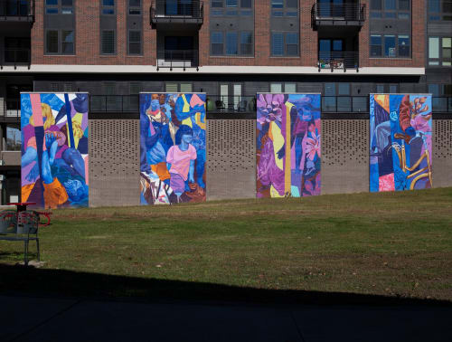 Foster on the Park Apartments at Durham Central Park | Street Murals by Taylor White | Foster on the Park Apartments in Durham
