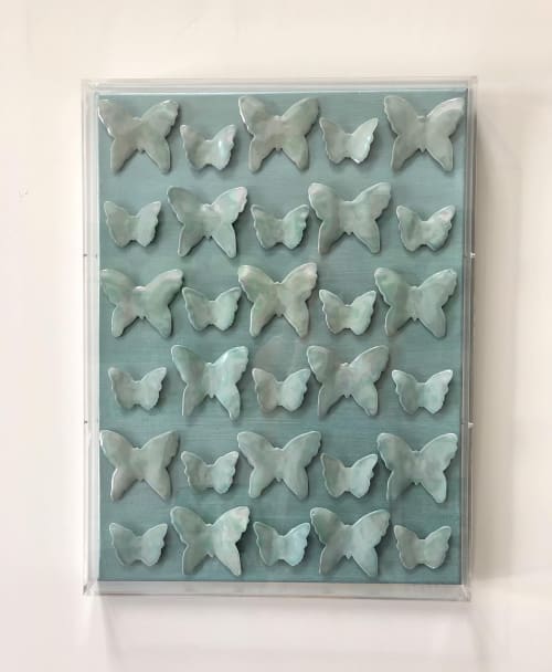 Aqua Butterflies | Art & Wall Decor by Carlie Stracka