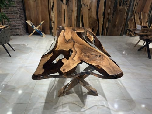 Live Edge Anatolian Dark Walnut Dining Table | Tables by Gül Natural Furniture