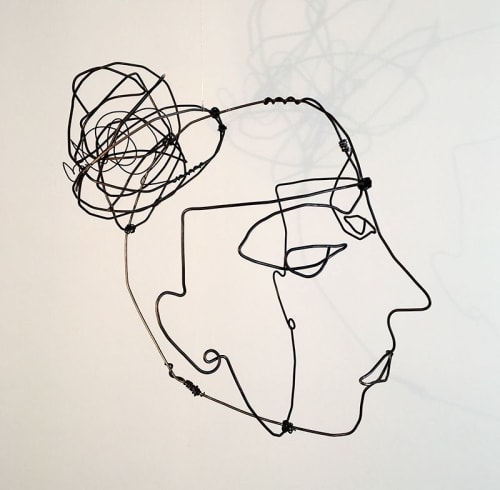 Wire Portrait - Sculpture | Sculptures by Claudine Gevry Studio