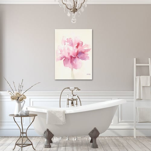 "Pink Peony" giclée canvas print | Paintings by Beverly Brown