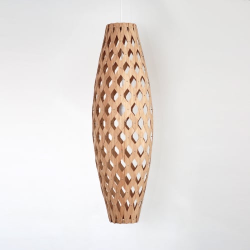 Bamboo Light Hexagonal Cigar 105 | Pendants by ADAMLAMP