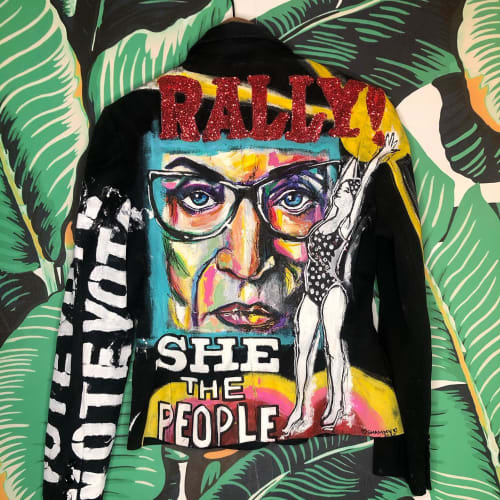 RIP RBG Hand-Painted Express Blazer | Apparel in Apparel & Accessories by ShammyBuns Art (SBA)