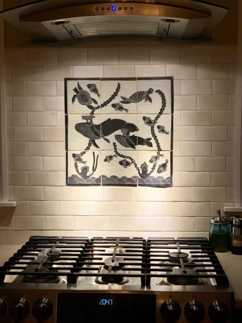 Custom tiles for installation | Tiles by Flying Pig Pottery