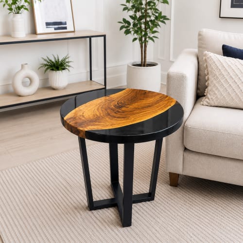 Epoxy Side Table, Round Resin Corner Table | Tables by Innovative Home Decors