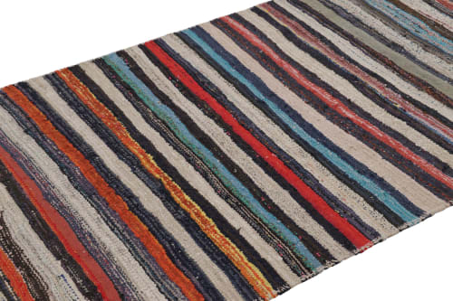 Vintage Shahsavan Persian Kilim Runner with Polychromatic | Area Rug in Rugs by Rug and Kilim
