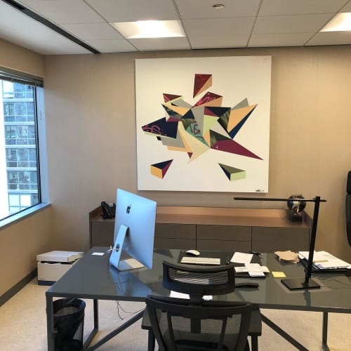 Origami Painting By Phillip Scott Seen At Cs Insurance Strategies Inc Chicago Wescover