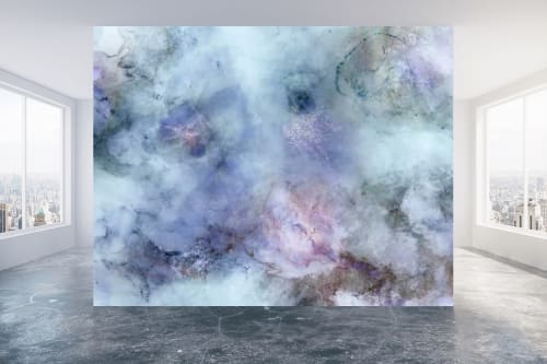 Hydrangea-1BPL Wallpaper Mural | Wall Treatments by MELISSA RENEE fieryfordeepblue  Art & Design