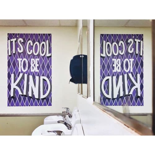 It's COOL to be KIND | Murals by Two Brushes | Head O'Meadow Elementary School in Newtown