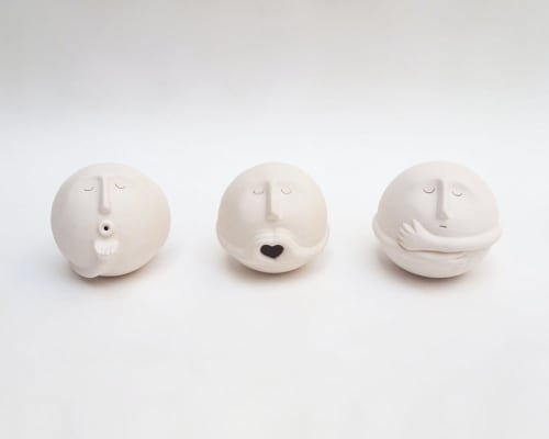 Set of three Clayheads (choose your own) | Wall Hangings by Aman Khanna (Claymen)ˇ