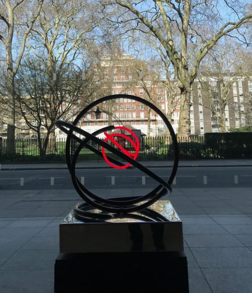 Red Neon Orb | Public Sculptures by Mark Beattie MRSS