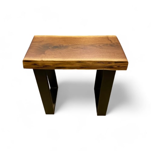 Custom Made Black Walnut Live Edge Side/End Table | Side Table in Tables by Good Wood Brothers