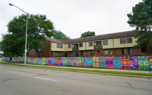 Patterns of Bayview | Street Murals by Jenie Gao Studio | Bayview Foundation, Inc. in Madison