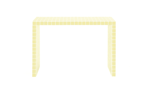 Short Console Table, Light Yellow | Desk in Tables by IKON KØBENHAVN