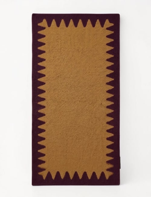 Handwoven Woolen Maroon Runner Rug | Rugs by Evergreen Carpets