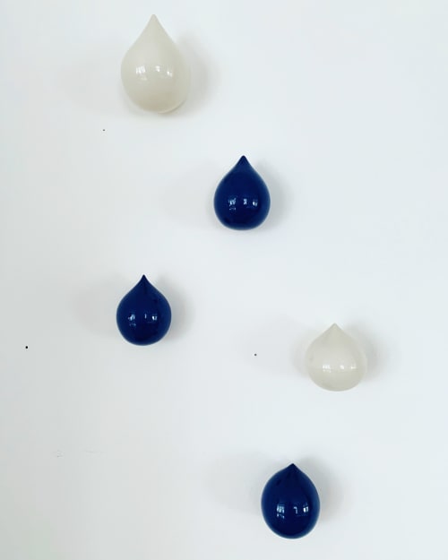 Droplets Wall Installation | Wall Hangings by K. Allison Ceramics