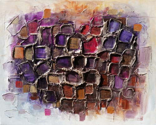 Heartfelt Mosaic Original Acrylic Painting Heart Art | Oil And Acrylic Painting in Paintings by Amanda Dagg