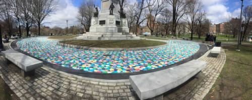 Pathways to Freedom | Street Murals by Julia Vogl | Soldiers and Sailors Monument in Boston