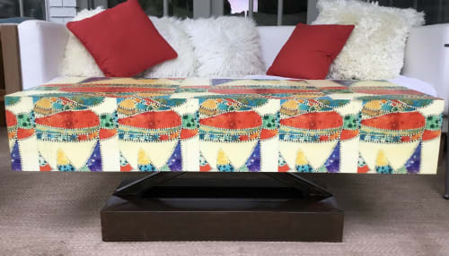 White girl tribal floating table | Dining Table in Tables by Anne Beletic