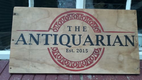 The Antiquarian | Signage by Mindy Designs Traditional Signwriters & Signmakers , Screen & DIgital Printers