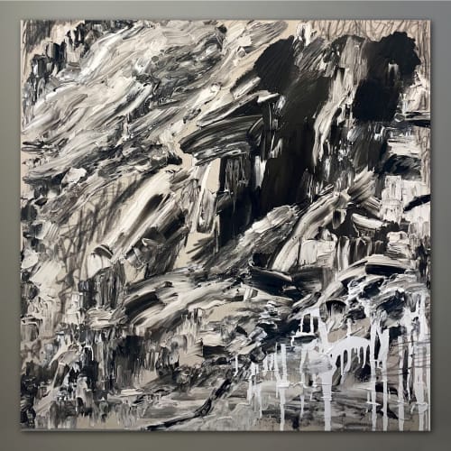 black ice (SOLD) | Oil And Acrylic Painting in Paintings by visceral home