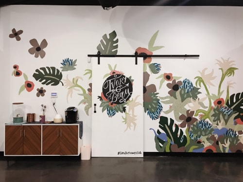 Floral Jungle Mural for Ivory and Beau | Murals by The Small Creative | Ivory & Beau in Savannah