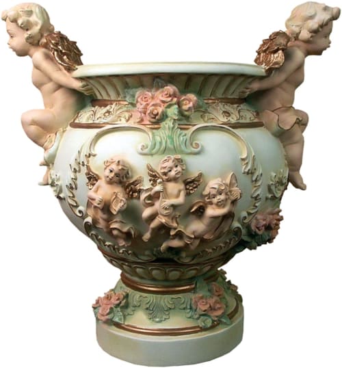 Vase Angel All hand made and painted in Europe | Decorative Bowl in Decorative Objects by ultimate European