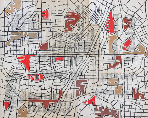 Labrynth | Collage in Paintings by Glen Gauthier