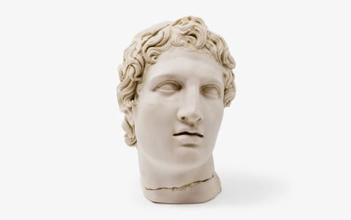 Banded Alexander Bust Made with  Compressed Marble Powder | Sculptures by LAGU