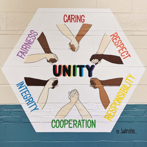 Unity | Murals by Two Brushes | Pembroke Elementary School in Danbury