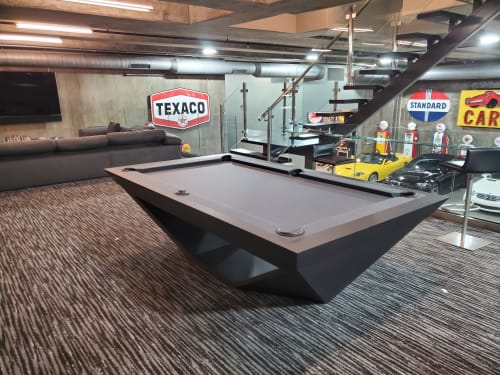 Luxury Stealth Billiards Table for Dallas Estate | Tables by 11 Ravens