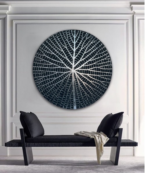 Night Waterlily Black Edition | Wall Sculpture in Wall Hangings by Julia Gorbunova