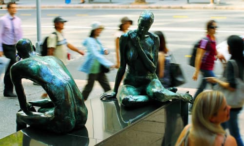 Dialouge | Public Sculptures by Cezary Stulgis | Macarthur Chambers in Brisbane City