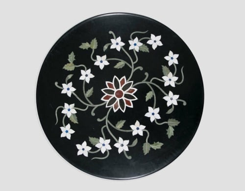 Black marble table, side table, coffee table, tabletop | Tables by Innovative Home Decors