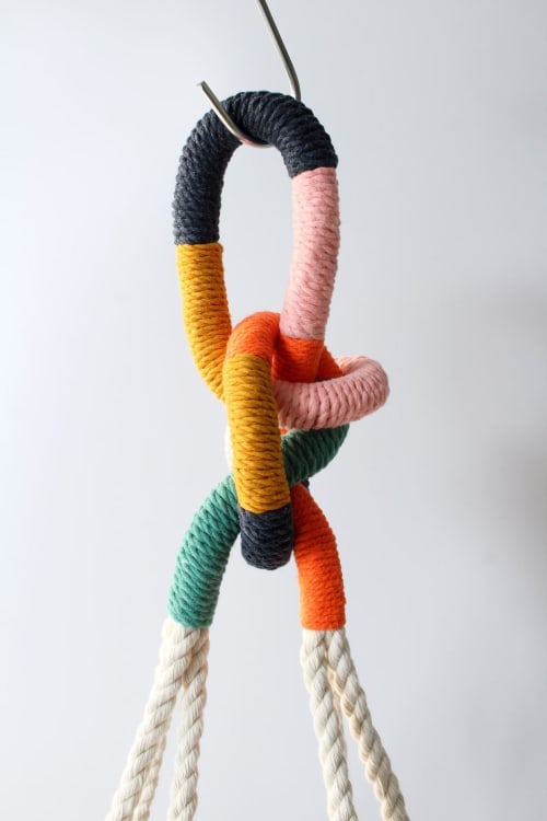 Macrame Textile Hanger, Textile Sculpture | Wall Sculpture in Wall Hangings by Freefille