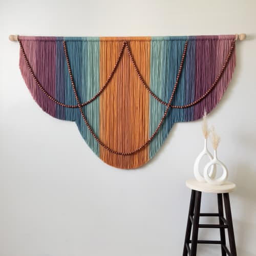 Eclectic Modern Boho Fiber Art Wall Hanging | Wall Hangings by Mercy Designs Boho