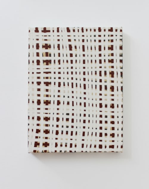 Brown White Linear 2022 | Paintings by Terri Brooks