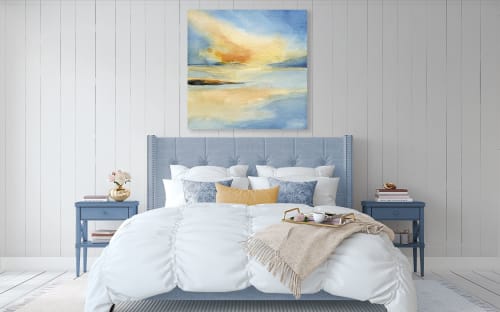 "Cape Cod Sunset Seascape" giclée canvas print | Paintings by Beverly Brown