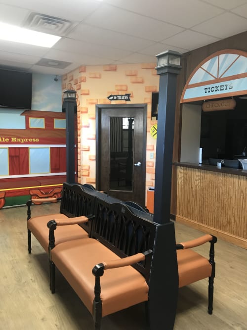 London Train station | Murals by KEN’S KUSTOMS | The Smile Express Pediatric Dentistry & Family Orthodontics of Bloomfield NJ in Bloomfield