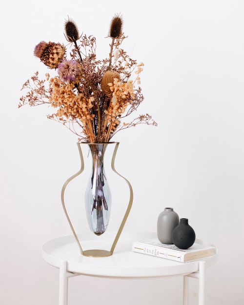 Wide Droplet Vase - Aqua | Vases & Vessels by Kitbox Design