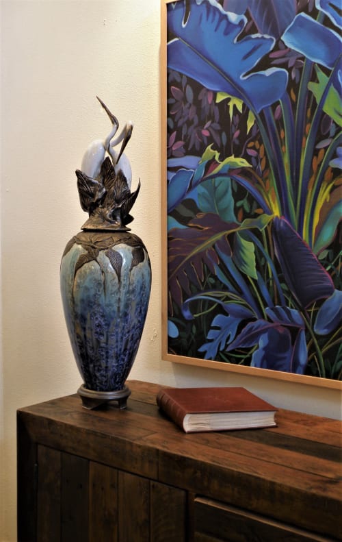 Shadow Dancers  Azure | Vases & Vessels by Debra Steidel | Steidel Fine Art in Wimberley
