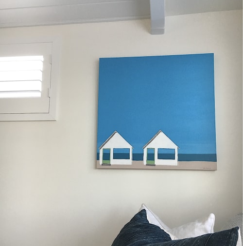 Beach twins - Original | Oil And Acrylic Painting in Paintings by Paul Pedulla