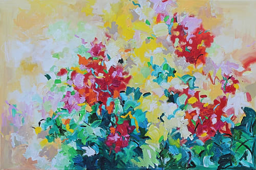 SOLD Infinite Garden #8 | Oil And Acrylic Painting in Paintings by Art by Geesien Postema