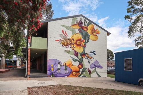 'Launch of the Pollinators' | Public Art by Christina Huynh | Ingleburn Public School in Ingleburn