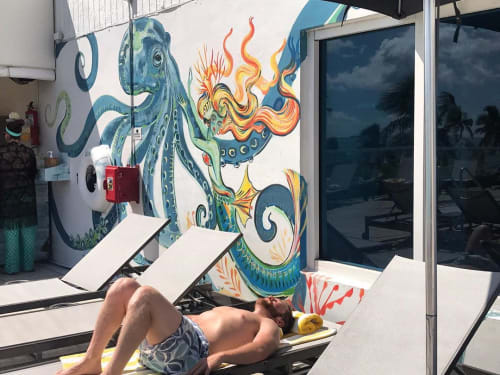 Mermaid Mural | Murals by CoLette RueLette | The Westin Fort Lauderdale Beach Resort in Fort Lauderdale