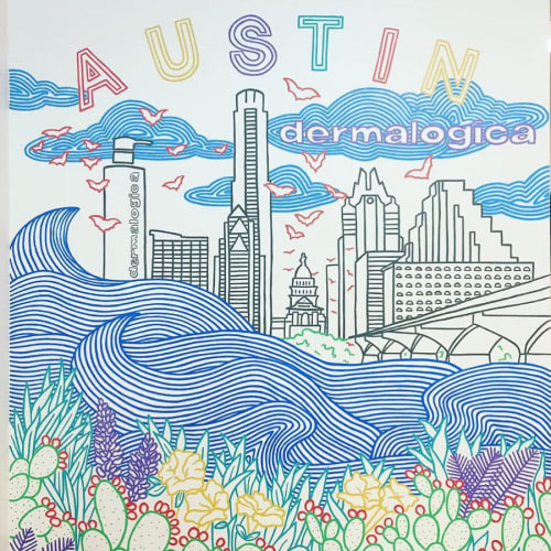 Dermalogica Austin mural | Murals by Avery Orendorf | Austin Dermalogica Learning Loft in Austin