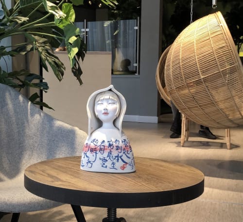 Girl in Hoody ceramic sculpture | Sculptures by Jenny Chan | HYGGE Sheffield in Sheffield City Centre