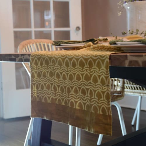 Block printed Table Runner - Jali | Linens & Bedding by ichcha