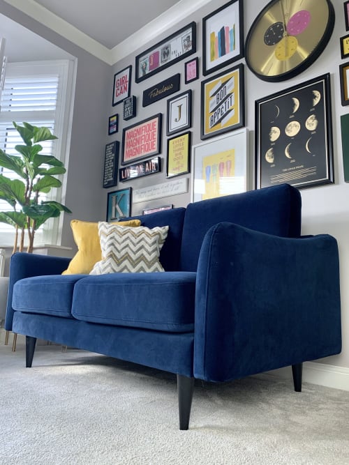 The Rebel 2Seater Sofa in Navy Velvet by Snug Wescover Sofas & Couches