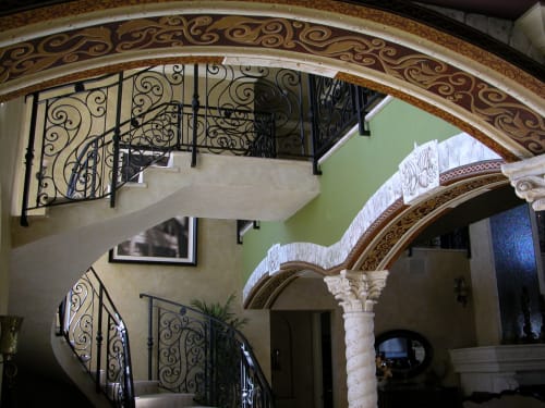 Decorative Painting on Hall Arches | Murals by Murals by Georgeta (Fondos) | Private Residence - Fort Lauderdale, FL in Fort Lauderdale